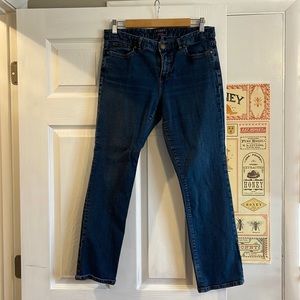 Chaps Madden Straight Jeans 10 Petite Zip-Up